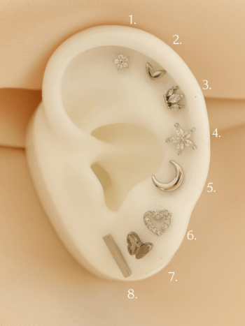 Náušnička "Piercing" strieborná