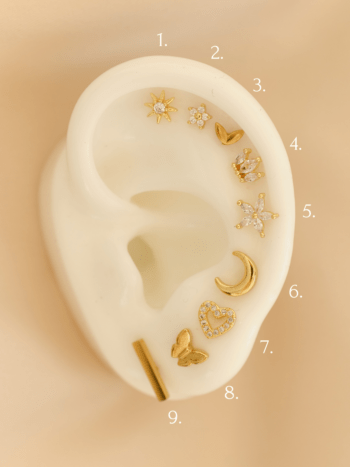 Náušnička "Piercing" zlatá